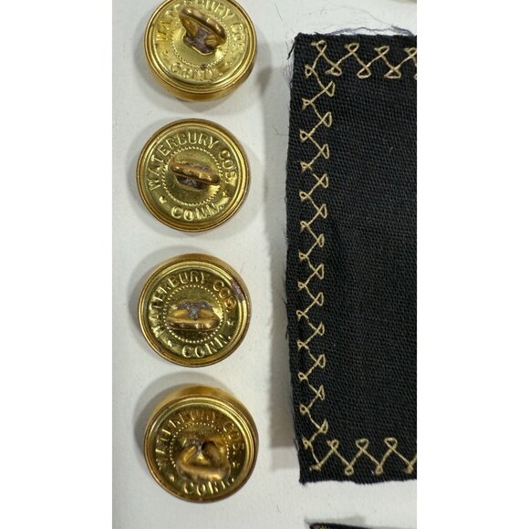 Brooks Brothers Golden Fleece Metal Blazer Buttons Set Of 10 Waterbury USA - Picture 7 of 10